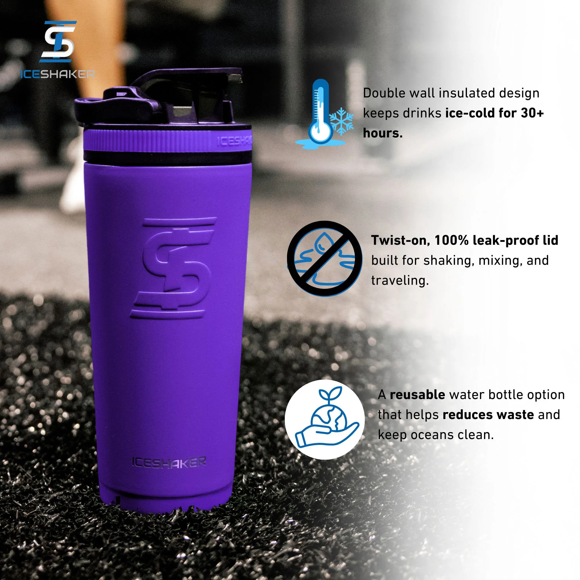 26oz Ice Shaker - Purple - Image 3